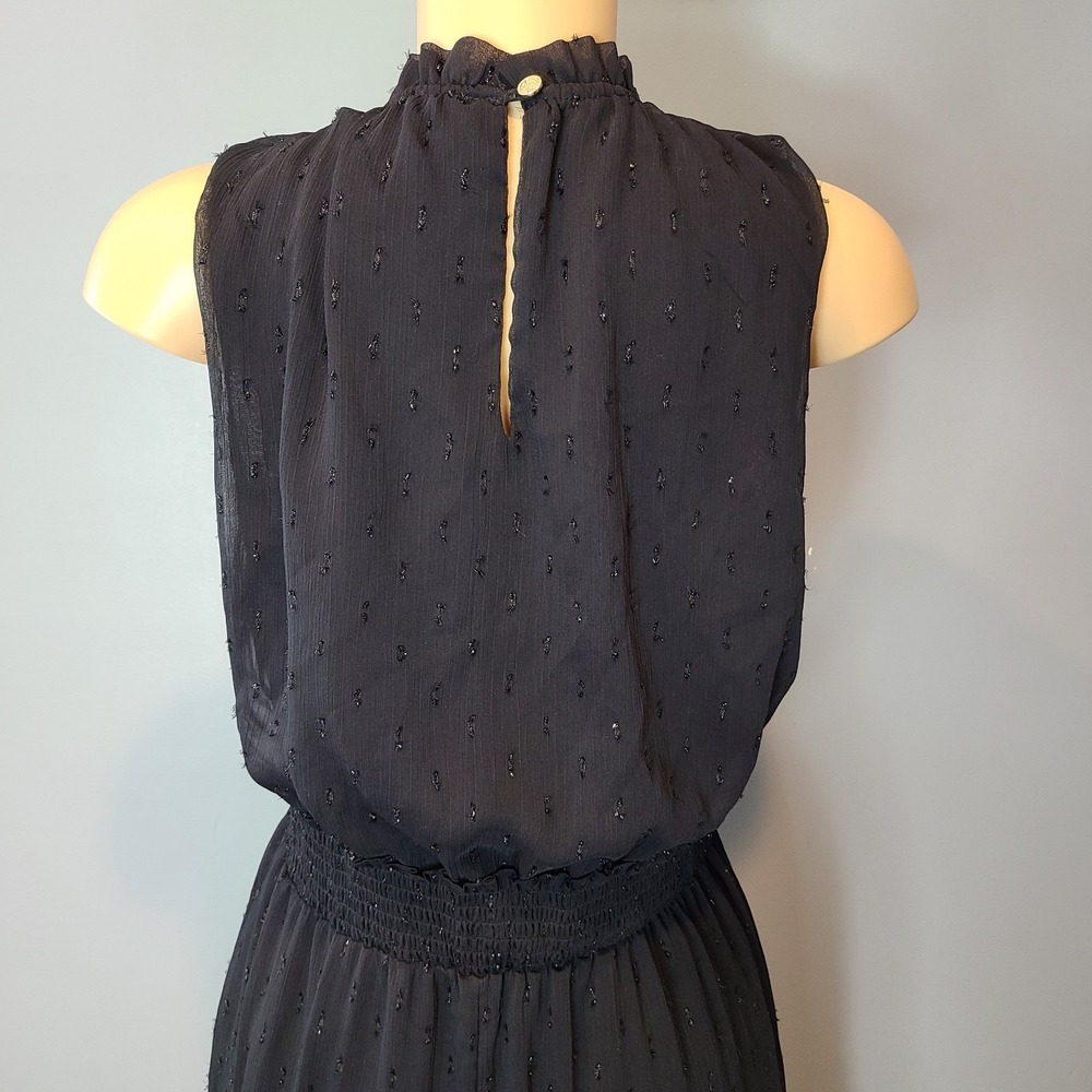 Draper James RSVP Black Tiered Sparkle Maxi Dress Sz Large Flowy Smocked Comfy - Picture 6 of 9